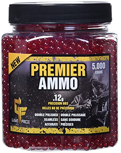 GAME FACE ASP512 Premier Ammo .12-Gram Red Airsoft BBs (5,000-Count)