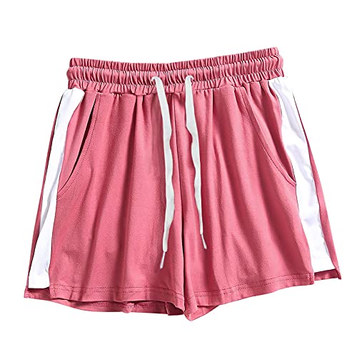 DIJING Shorts Women Womens Athletic Shorts Running Shorts with Pockets and Drawstring 02#Red 8