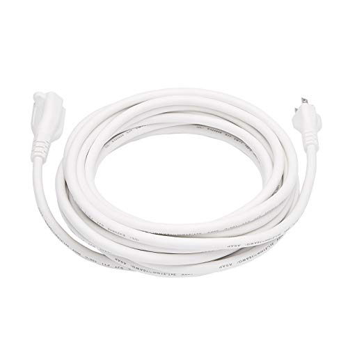 Amazon Basics 25-Foot Extension Cord - 13 Amps, 125V - White