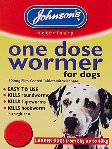 Johnson's One Dose Easy Wormer for Dogs and Puppies, 6 - 40 kg