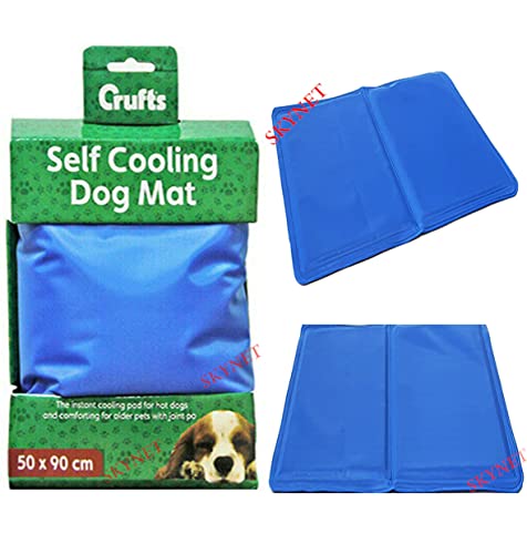 Crufts 50 X 90CM LARGE PET DOG CAT SELF COOLING MAT MATTRESS HEAT RELIEF NON-TOXIC