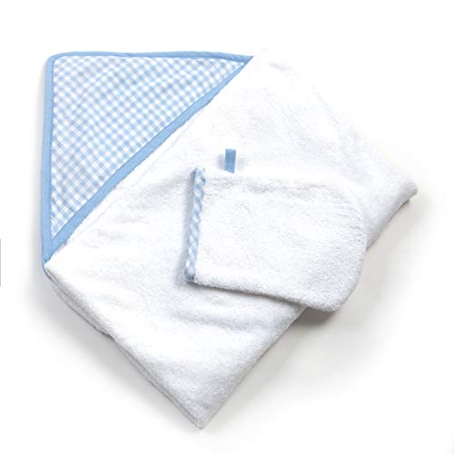 Hooded Towel & Mitt Set (Blue)