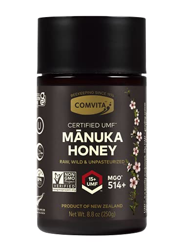 Comvita Certified UMF 15+ (MGO 514+) New Zealand's #1 Raw Manuka Honey, Superfood Premium Grade, Non-GMO, 8.8 Oz