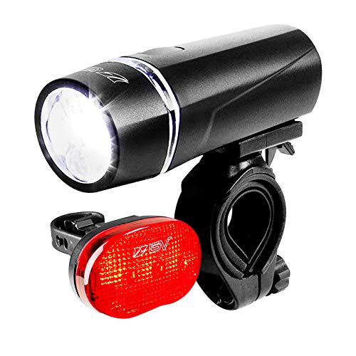 BV Bicycle Light Set Super Bright 5 LED Headlight, 3 LED Taillight, Quick-Release…