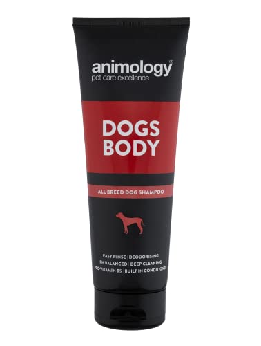 Animology Dogs Body | All Breed Dog Shampoo | Deodorising and Deep Cleaning | Easy Rinse Formulation | Pro-Vitamin B5 | pH Balanced | With Built In Conditioner | 250 ml