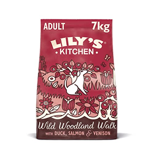 Lily's Kitchen Duck, Salmon and Venison Natural Grain Free Complete Adult Dry Dog Food (7 kg) (Packaging may Vary)