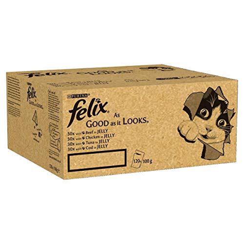 Felix As Good As It Looks Cat Food Meat And Fish 120x100g