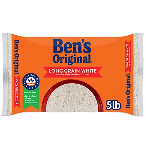 BEN'S ORIGINAL Long Grain White Original Enriched Parboiled Rice, 5 lbs.