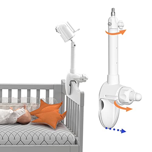 Baby Monitor Mount for Infant Optics DXR 8 / DXR 8 Pro - 360° Adjustable, Stable and Durable Baby Camera Holer, Especially for Baby Cot