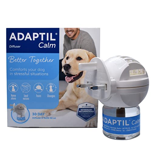 ADAPTIL Calm Home Diffuser with 30 day refill - comfort, calming & anxious dog, anti-stress, White