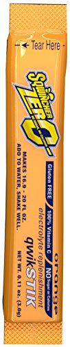 Sqwincher 060100-OR Zero Qwik Stik Powder, 5.29 Oz, Orange, Standard (Pack of 50)