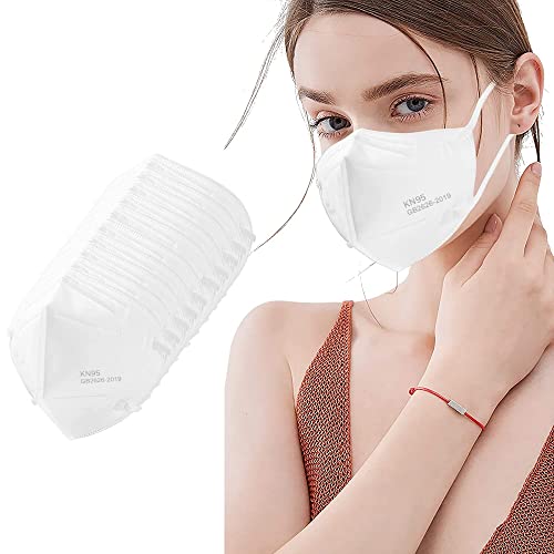 50PCS KN95 Face Mask 5 Layer Breathable with Elastic EarLoops Cup Dust Safety Masks White