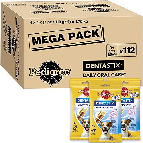 Pedigree DentaStix - Daily Dental Chews For Small Dogs (5 -10 kg), 1.76 kg megapack (1 x 112 Sticks)