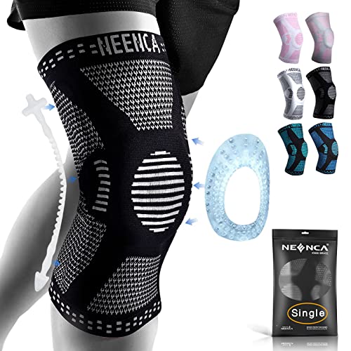 NEENCA Professional Knee Brace, Compression Knee Sleeve with Patella Gel Pad & Side Stabilizers, Knee Support Bandage for Pain Relief, Medical Knee Pad for Running, Workout, Arthritis, Joint Recovery