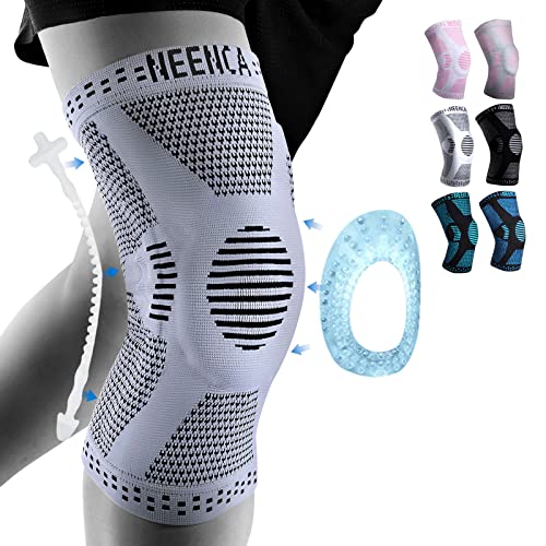 NEENCA Professional Knee Brace, Compression Knee Sleeve with Patella Gel Pad & Side Stabilizers, Knee Support Bandage for Pain Relief, Medical Knee Pad for Running, Workout, Arthritis, Joint Recovery