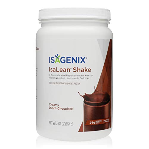 Isagenix IsaLean Shake - Complete Superfood Meal Replacement Drink Mix for Healthy Weight Loss and Lean Muscle Growth - 854 Grams - 14 Meal Canister (Creamy Dutch Chocolate Flavor)