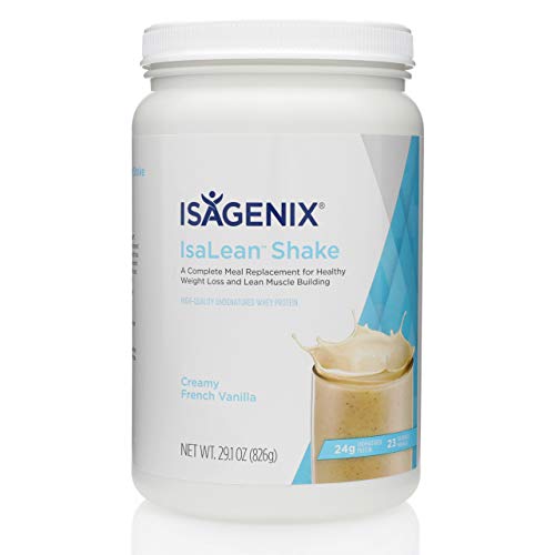 Isagenix IsaLean Shake - Complete Superfood Meal Replacement Drink Mix for Healthy and Lean Muscle Growth - 826 Grams - 14 Meal Canister (Creamy French Vanilla Flavor)