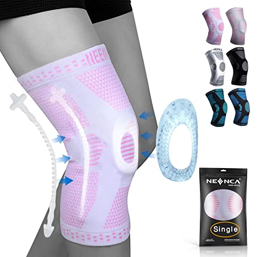 NEENCA Professional Knee Brace for Women, Compression Knee Sleeve with Patella Gel Pad & Side Stabilizers, Knee Support Bandage for Pain Relief, Running, Workout, Arthritis, ACL, Joint Injury Recovery