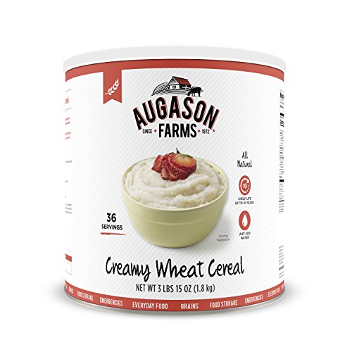 Augason Farms Creamy Wheat Cereal 3 lbs 15 oz No. 10 Can