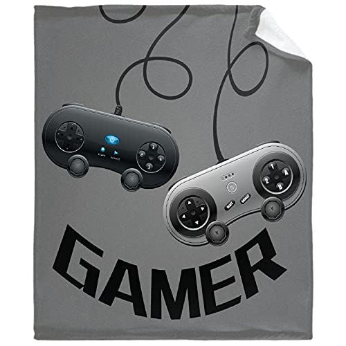 Cozybedket White and Black Gamepad Gamer Soft Throw Blanket Swaddle Blanket Boys, Girls, Infant, Newborn Receiving Blankets Toddler and Kids Blankets for Crib Stroller (30"x40" Inches)