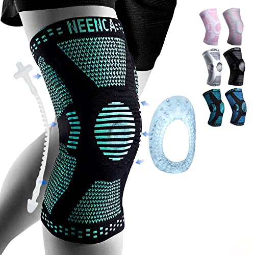 NEENCA Professional Knee Brace, Compression Knee Sleeve with Patella Gel Pad & Side Stabilizers, Knee Support Bandage for Pain Relief, Medical Knee Pad for Running, Workout, Arthritis, Joint Recovery