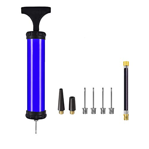 Pro Sports Ball Tool, Ball Pump Air Pump with Inflation Needle Nozzles and Rubber Hose - Accurate Inflation - Basketball - Football - Swim Ring - Balloon