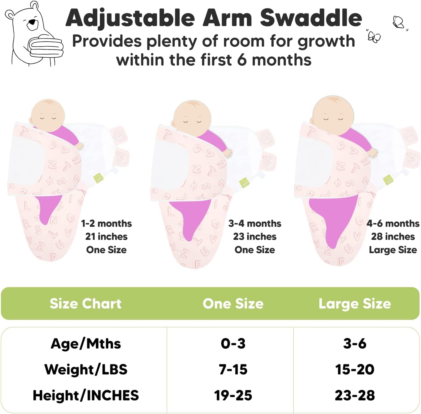 3-Pack Baby Swaddle Sleep Sacks - Organic Newborn Swaddle Sack - Ergonomic Baby Swaddles 0-3 Months - Baby Sleep Sack - Baby Swaddle Blanket Wrap - Baby Swaddle Sack - Baby Swaddle Wrap,Infant Swaddle