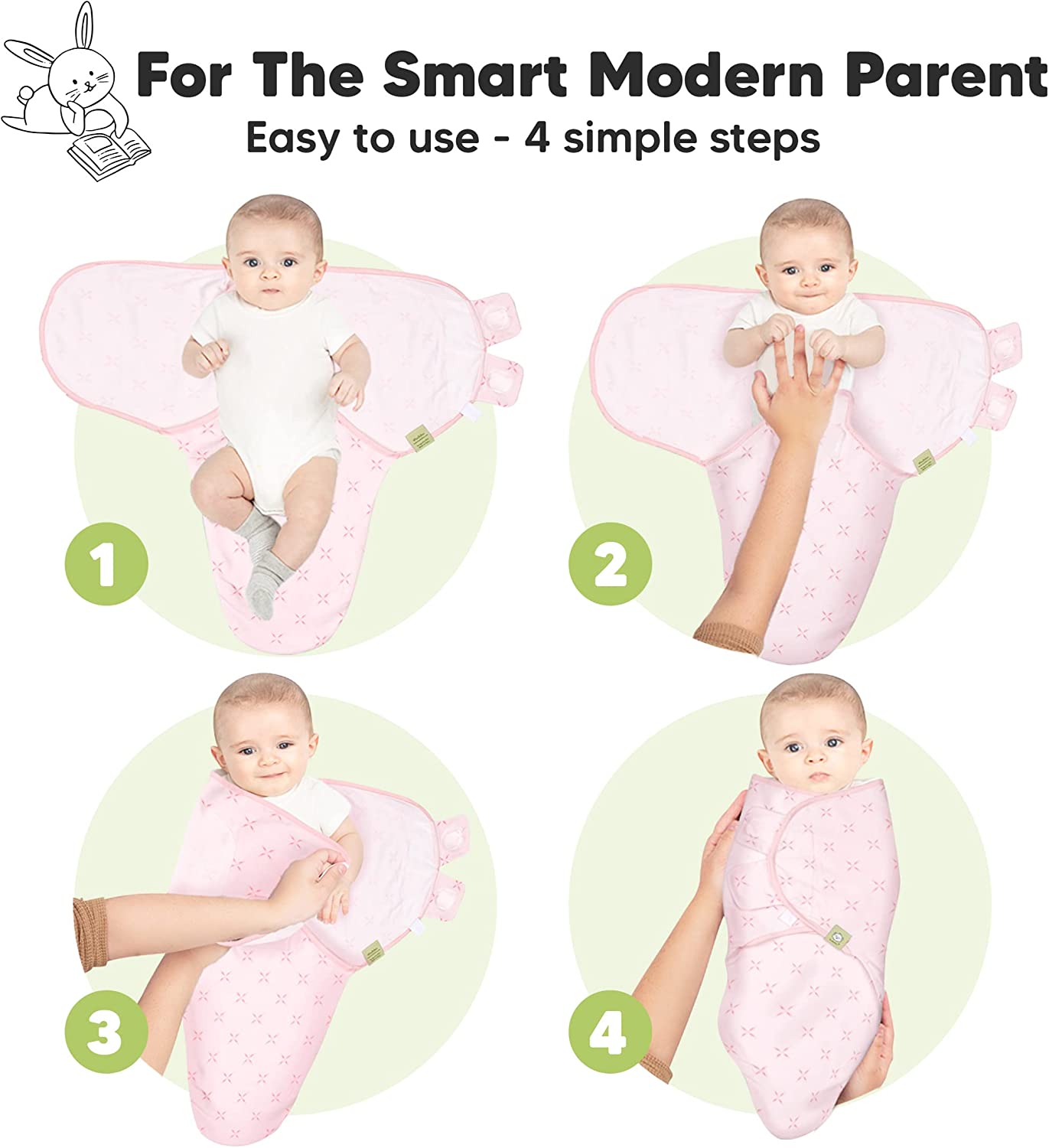 3-Pack Baby Swaddle Sleep Sacks - Organic Newborn Swaddle Sack - Ergonomic Baby Swaddles 0-3 Months - Baby Sleep Sack - Baby Swaddle Blanket Wrap - Baby Swaddle Sack - Baby Swaddle Wrap,Infant Swaddle