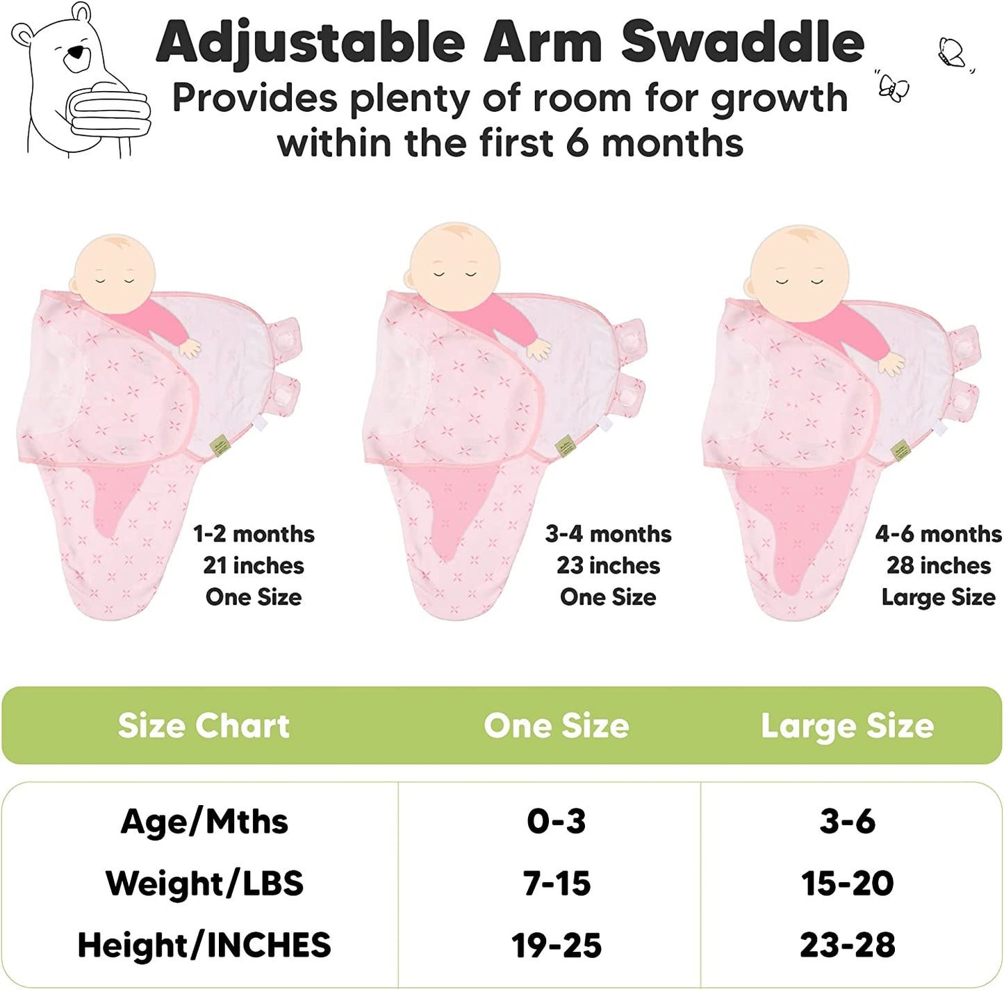 3-Pack Baby Swaddle Sleep Sacks - Organic Newborn Swaddle Sack - Ergonomic Baby Swaddles 0-3 Months - Baby Sleep Sack - Baby Swaddle Blanket Wrap - Baby Swaddle Sack - Baby Swaddle Wrap,Infant Swaddle