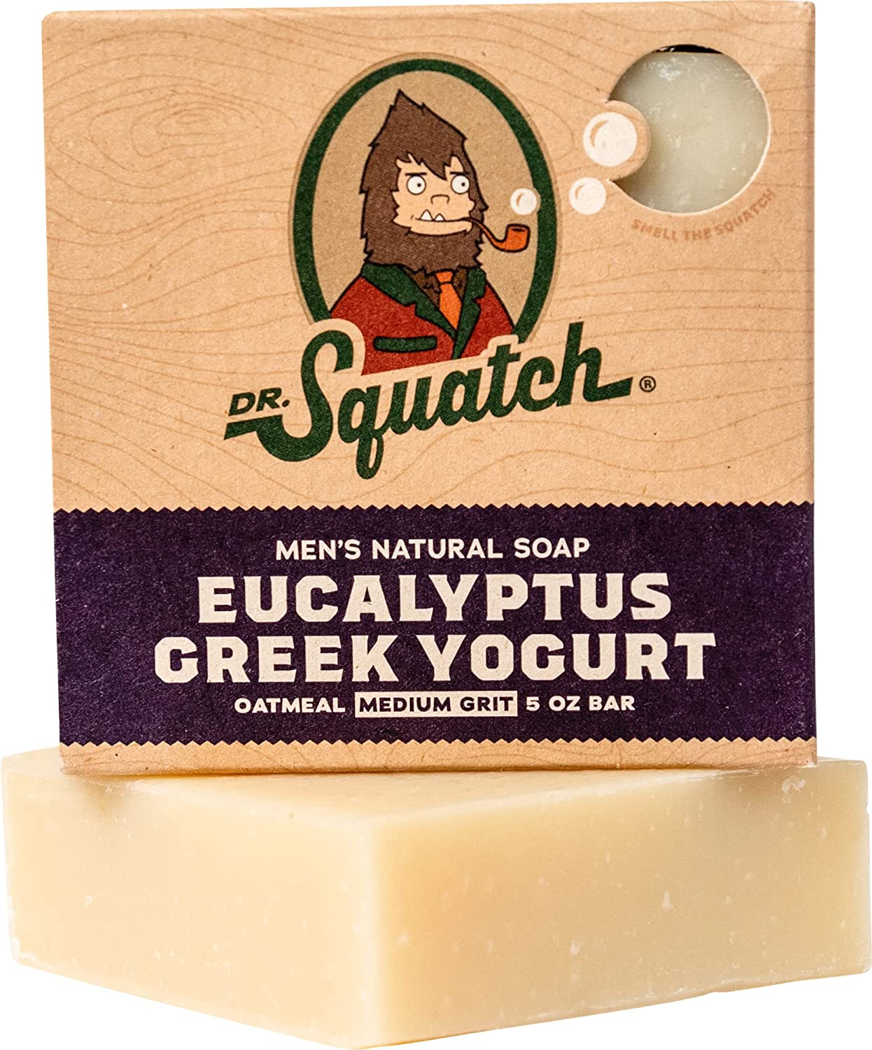 Exfoliating Soap for Men with Oatmeal Scrub – Eucalyptus Greek Yogurt – Man's Delight with Moisturizing Yogurt and Organic Eucalyptus Oil