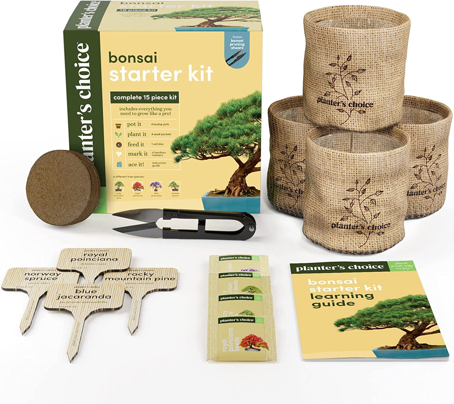 New Bonsai Starter Kit - Gardening Gifts for Women & Men - Unique DIY Hobbies, Crafts Hobby Kits for Adults - Unusual Gift Ideas for Garden Plant Lovers, or Gardener Mother (Bonsai)